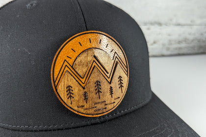 Wooden Patch Hats