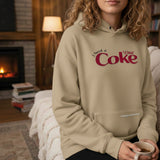 I Need a Diet Cola Hoodie - Vintage Style Embroidered Caffeine Fan Sweatshirt - Cozy Cream Pick-Me-Up Top for Soda Lovers & Moms