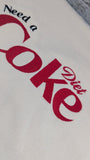 I Need a Diet Cola Hoodie - Vintage Style Embroidered Caffeine Fan Sweatshirt - Cozy Cream Pick-Me-Up Top for Soda Lovers & Moms