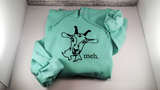 Meh Baby goat Mint green teal farm sweat shirt for Cross E Ranch