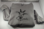 Meh Baby goat Stone Grey gray farm sweat shirt for Cross E Ranch