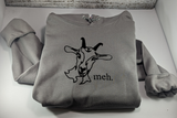 Meh Baby goat Stone Grey gray farm sweat shirt for Cross E Ranch