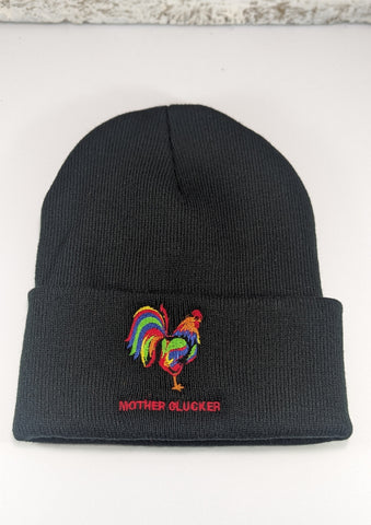 Colorful Rooster Mother Clucker Beanie - Vibrant Unisex Winter Hat