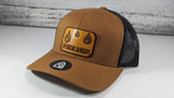 Stop Dodging Raindrops Wood Patch Tucker Snapback Hat