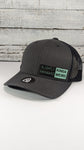 Slightly Awkward Kinda Weird Teal Leather Patch Trucker Hat - Unique Style Statement