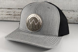 White Mountain Landscape Outdoor Camping Wooden Patch Hat