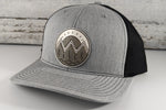 White Leather Mountain Landscape Outdoor Camping Wooden Patch Hat