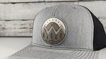 White Mountain Landscape Outdoor Camping Wooden Patch Hat