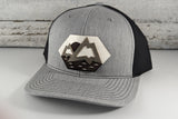 White Wooden Caps Elevated Mountain Patch