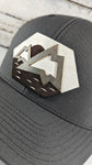 White Wooden Caps Elevated Mountain Patch