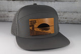 Palm Tree Beach Wooden Patch Hat