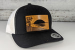 Palm Tree Beach Wooden Patch Hat