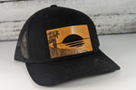 Palm Tree Beach Wooden Patch Hat