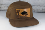 Palm Tree Beach Wooden Patch Hat