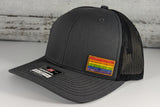 Wooden Pride Flag Patch Hat