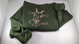 Meh Baby goat army green olive farm sweat shirt for Cross E Ranch