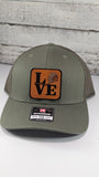 Love & Pickleball: Trucker Hat with Wooden Paddle Inlay