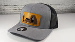 Trust your instincts let go of Regret Wood Patch Tucker Snapback Hat