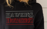 Hawkins Upside-down Hoodie | Stranger Things Fan Gift | Unisex Black Sweatshirt