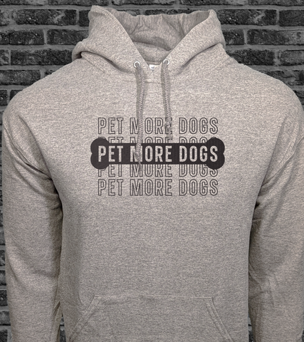 Pet more dogs oxford grey hoodie sweatshirt