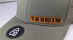 Leather Patch Trucker Hat - 'I've Had Too Much to Think'