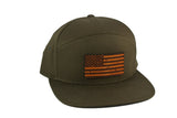 USA Flag Leather Patch Hat.