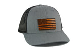 USA Flag Leather Patch Hat.