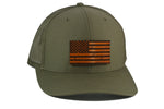 USA Flag Leather Patch Hat.