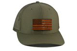 USA Flag Leather Patch Hat.