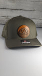 Mountain Landscape Outdoor Camping Wooden Patch Hat