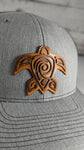 Hawaiian Turtle Wooden Patch Hat