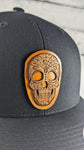 Wooden Sugar Skull Patch Hat