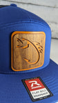 Fish Wooden Patch 7 Panel Hat