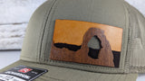 Delicate Arch Skyline Wooden Patch Hat