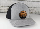 Camping Trailer Wooden Patch Hat