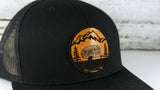 Camping Trailer Wooden Patch Hat