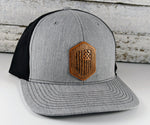 Wooden Tattered American Flag Patch Trucker Hat