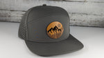 Woods and Moon Landscape Wooden Patch Pro Style Laser Perforated Hat