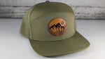 Woods and Moon Landscape Wooden Patch Pro Style Laser Perforated Hat