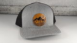 Woods and moon Landscape Wooden Patch Hat