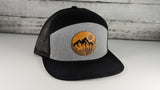 Woods and Moon Landscape Wooden Patch Pro Style Laser Perforated Hat