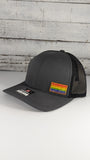 Wooden Pride Flag Patch Hat