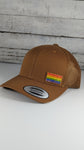 Wooden Pride Flag Patch Hat