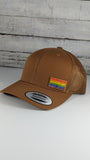 Wooden Pride Flag Patch Hat