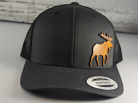 Moose Wooden Patch Hat